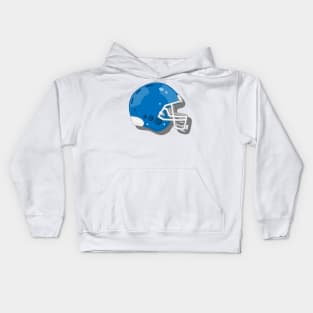 Blue Football Helmet Kids Hoodie